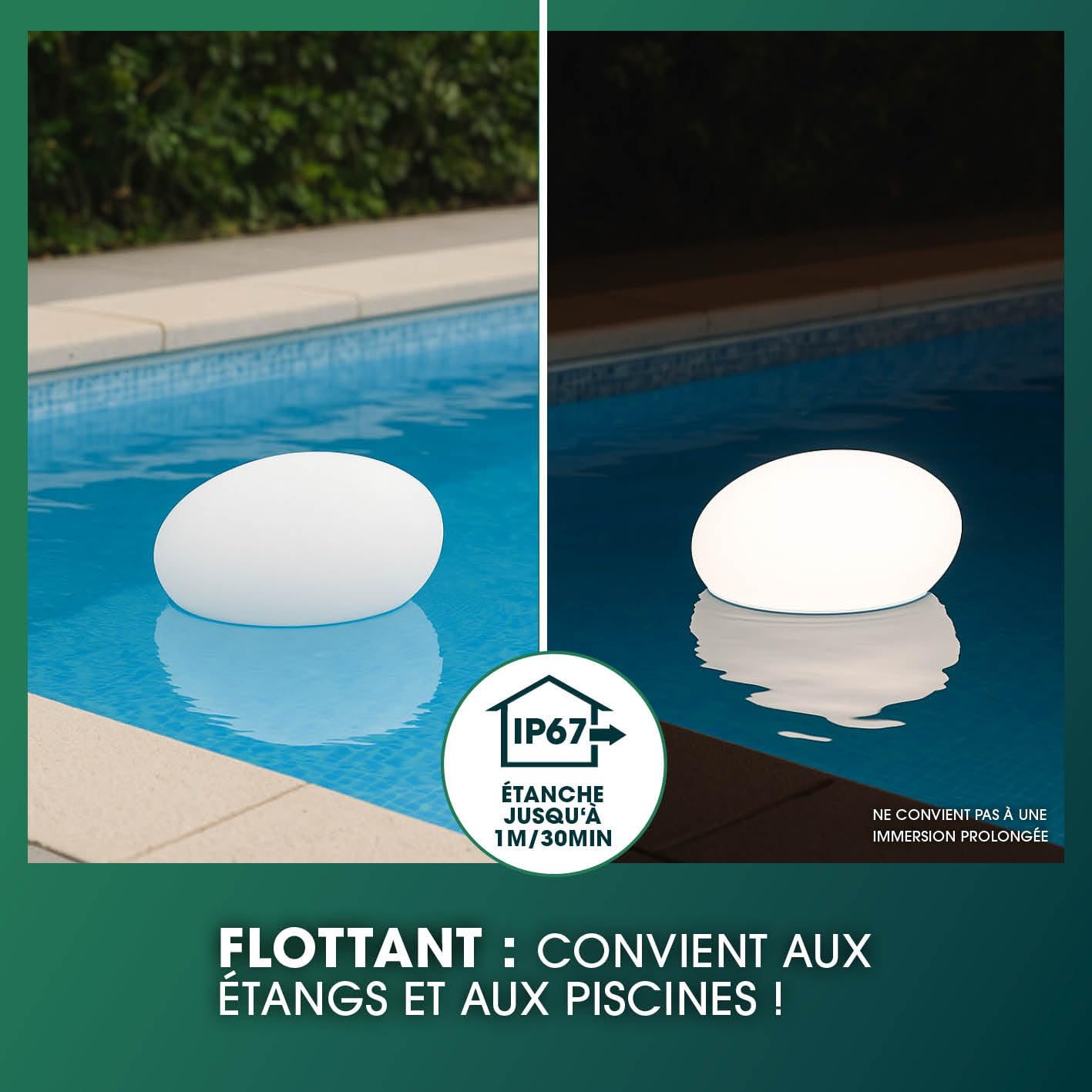 EASYmaxx Lot de 2 lampes solaires LED avec changement de couleur - Lampe de jardin décorative avec éclairage LED - Magnifiques effets de lumière avec capteur de lumière du jour - Pour l'intérieur et