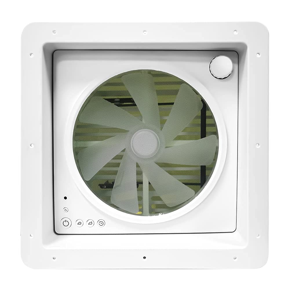 Buy 14" RV Roof Fan Vent with Rain Sensor 12 Volt 4 Speed Motor