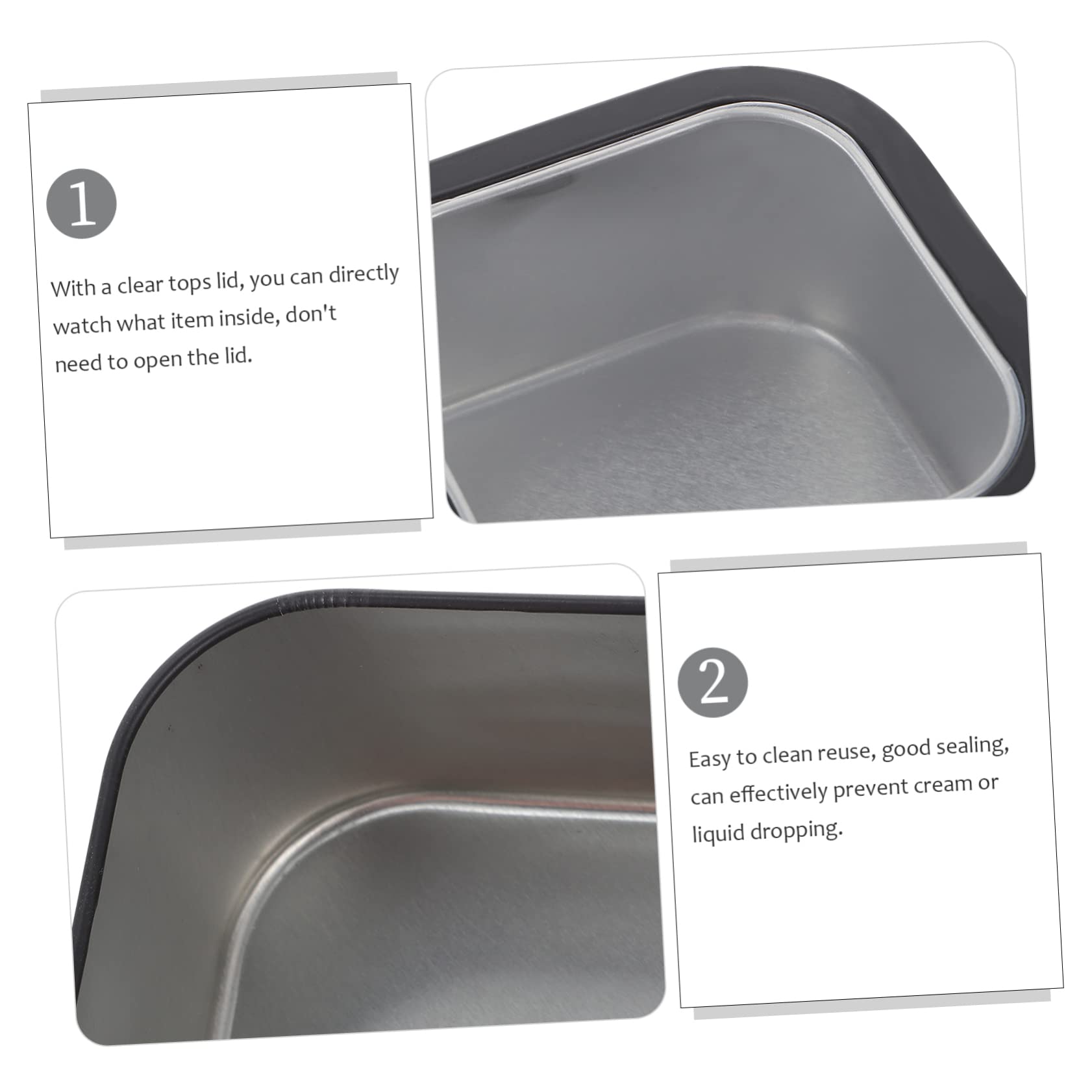 Housoutil Metal Storage Tin Containers Square Lids DIY Candle Making Present Box Set