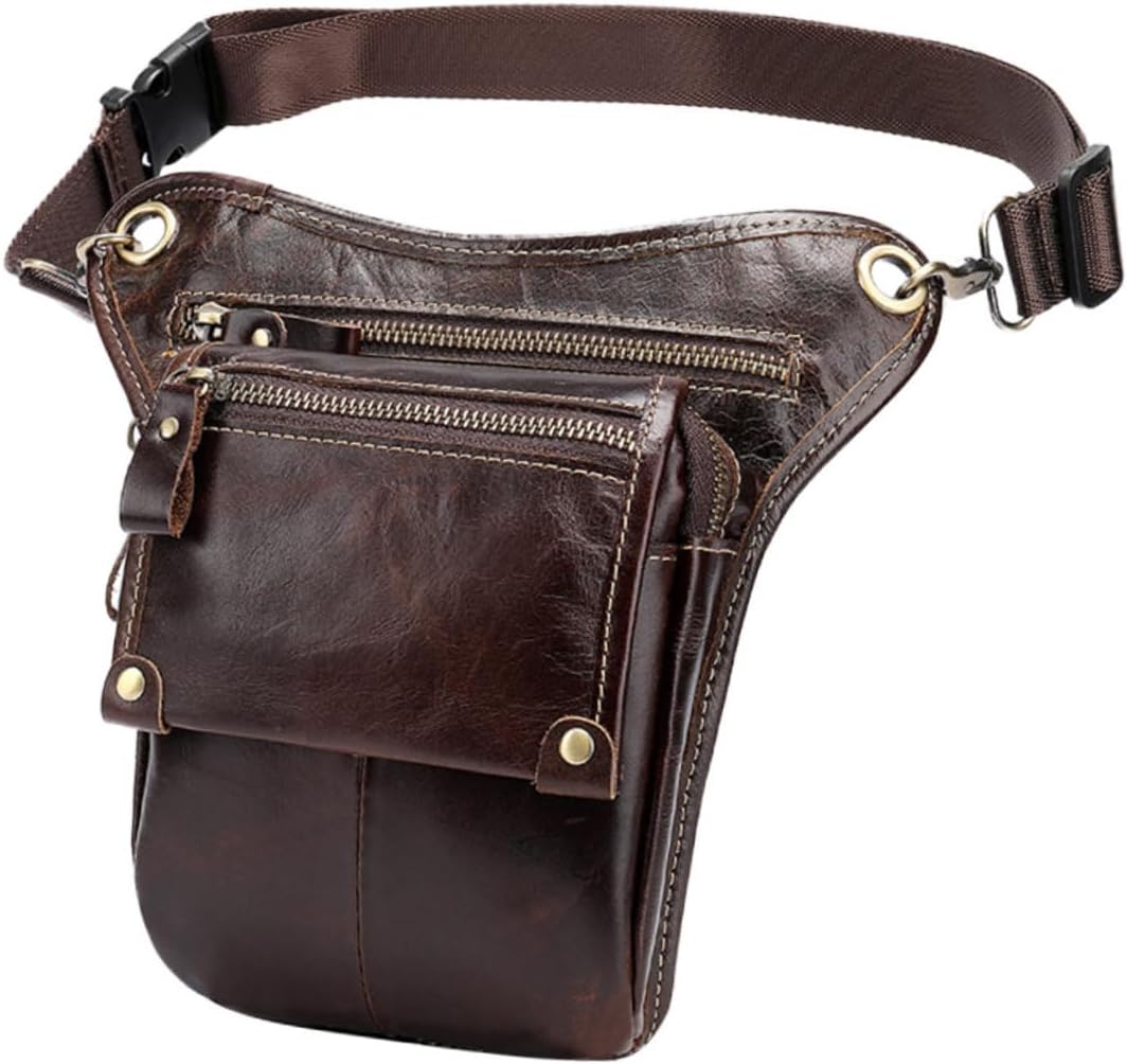 Vintage Men's Waist Pack Outdoor Sports Phone Storage Bag Lightweight Waist Belt Bag for Travel Camping Hiking Daily Use Featuring Reliable Buckle Design