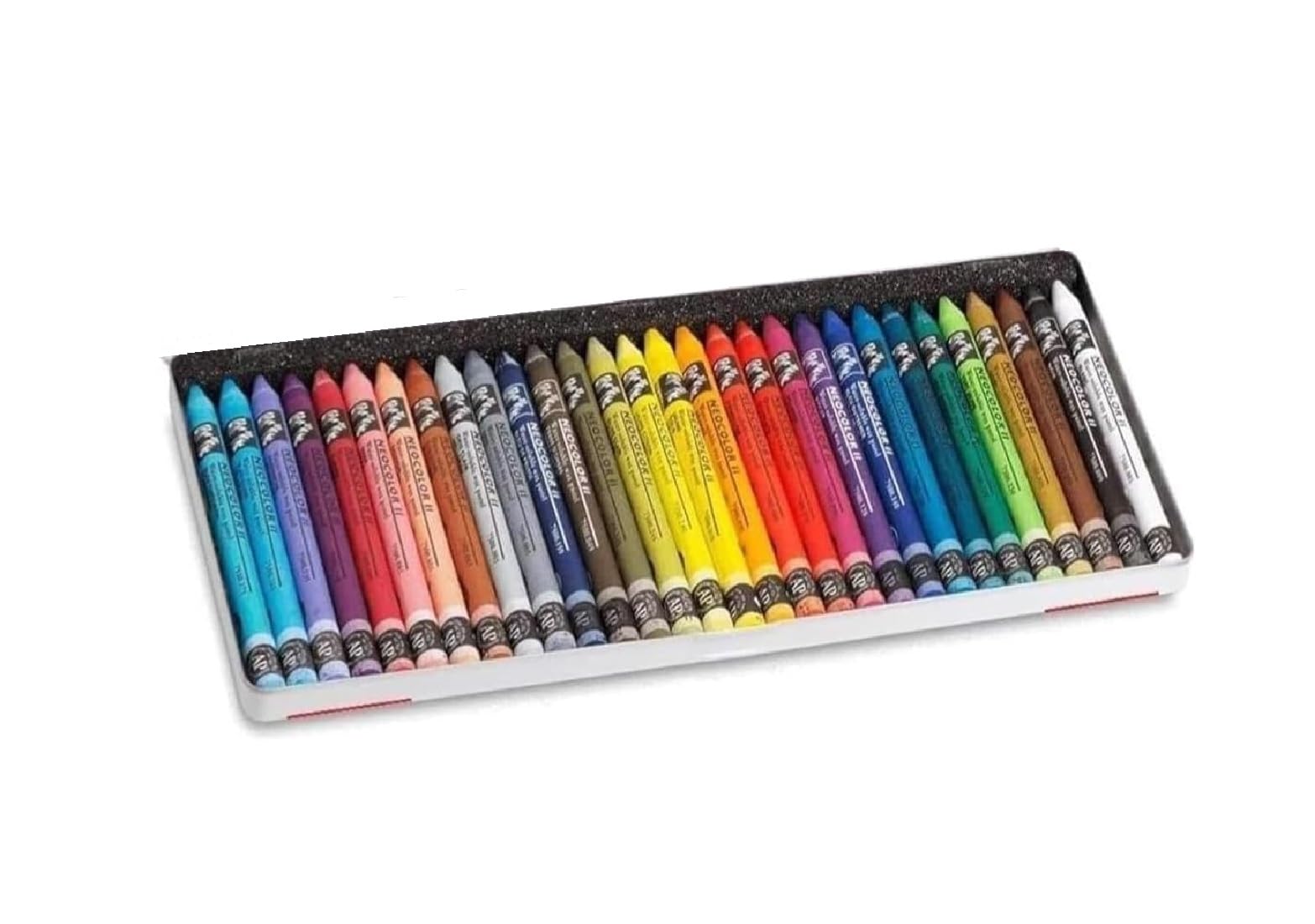 Caran d'Ache Neocolor II Wax Pastels Watercolour Pencils (Pack of 30) + 2 Karten