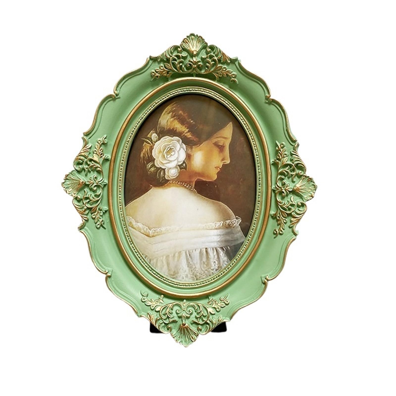Uway B6 Inch Nostalgic European-Style Carved Resin Photo Frame Can Be Placed Or Hung Perfect For Decorating Your Wall For Home Decor(B6 Inch)