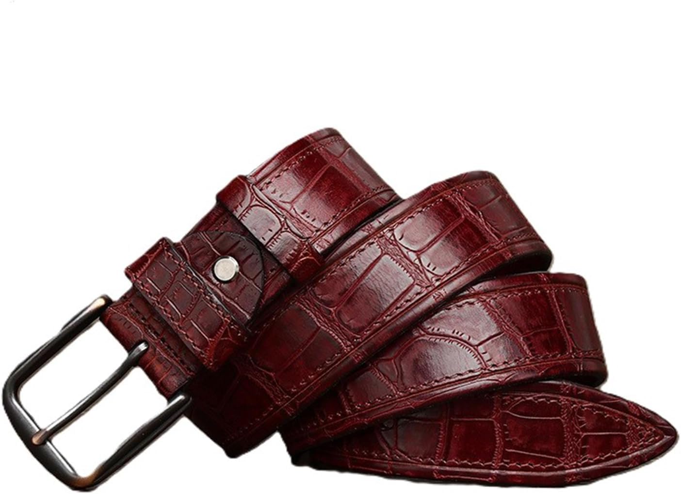 Men's Women's Embossed Crocodile Pattern Cowhide Leather Hand