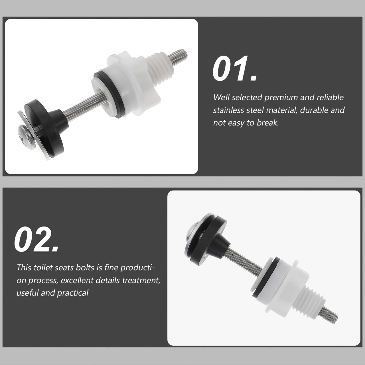 Tornillos De Inoxidable Para Asiento De Inodoro Universal Pernos De Bisagra Para Fijación Segura De Asientos De Inodoro Accesorios De Fontanería Para Reparación Y Reemplazo Fácil