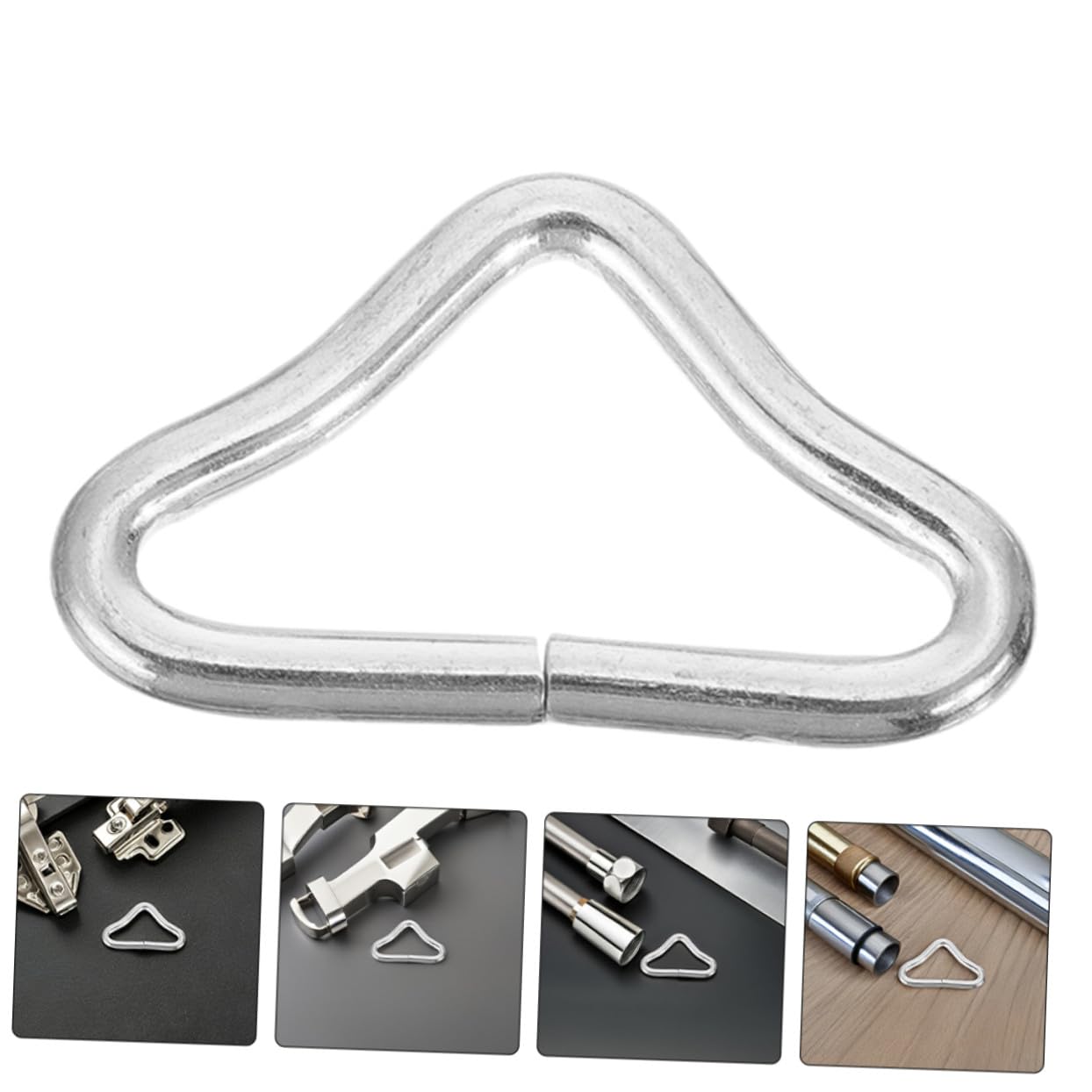 Toyvian 70piezas Hebilla De Resorte para Trampolín Anillos De Conexión Triangulares para Reparación De Cama Elástica Accesorios De Repuesto para Superficie De Colchoneta Salto