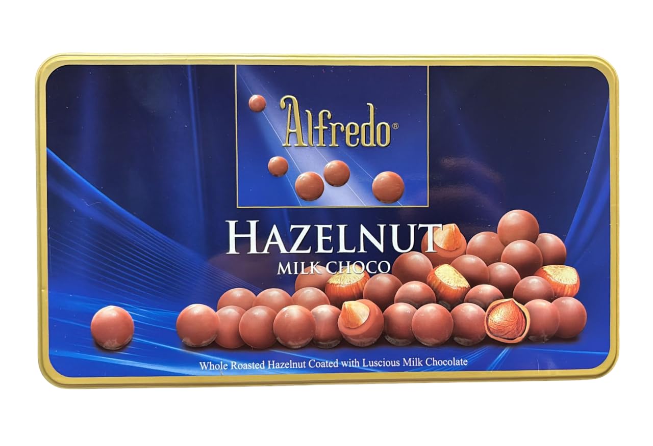 Alfredo Hazelnut Milk Chocolate, Whole Roasted Hazelnut Coated with Luscious Milk Chocolate 180 gram Festive Gift Box (From Malaysia)-image-40