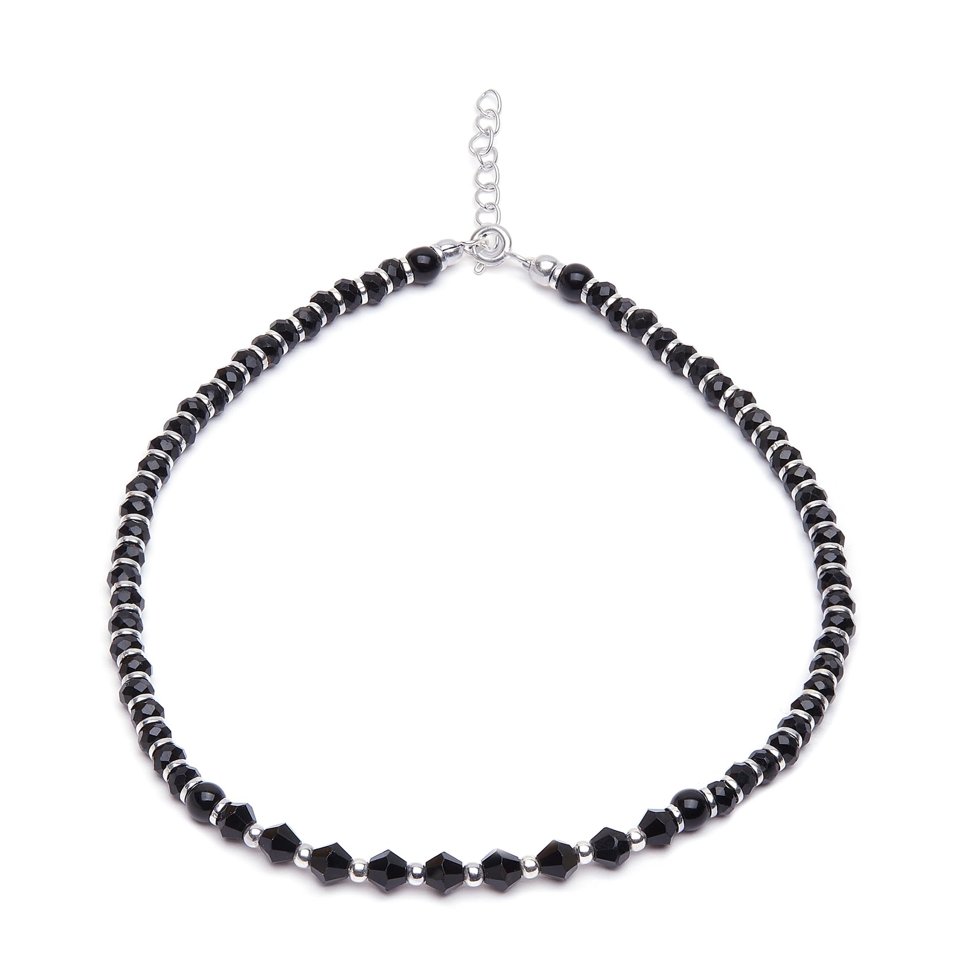 ZAVYA 925 Sterling Silver Designer Black Rhodium Plated Beaded Anklet (Single) | Gift for Women & Girls | With Certificate of Authenticity & 925 Hallmark (B0BCC1LJPV) Amazon Price History, Amazon Price Tracker
