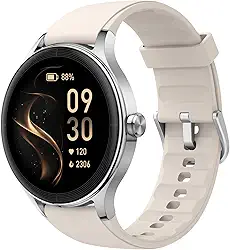 Bettdow SmartWatch, Relogio Smartwatch Feminino, 1.27" Ecrã tátil, à prova d'água IP68, 100+ Modos Esportivos, chamada Bluetooth, Compatível com Android iOS, voz por IA (Bege)