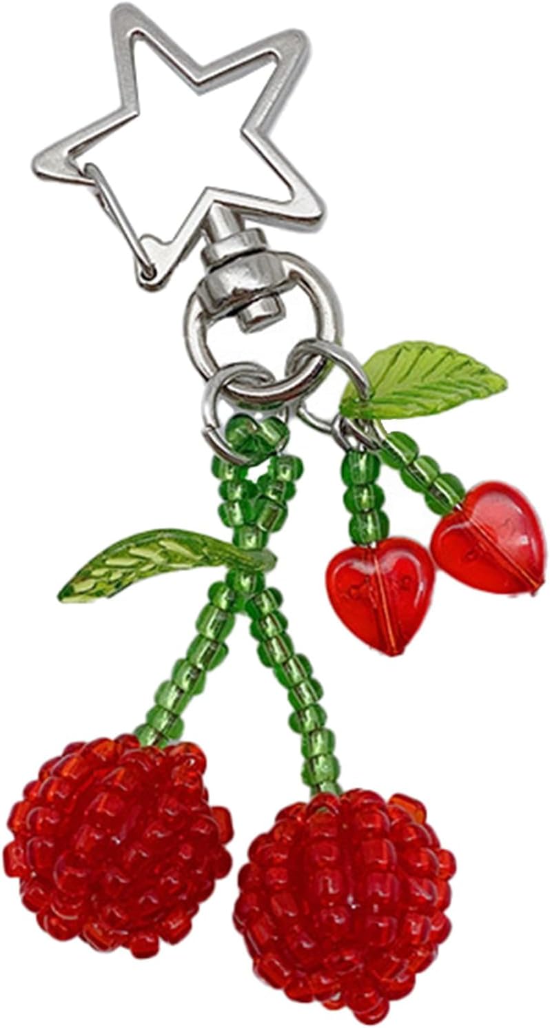 Shaped Cellphone Strap Colorful Phone Chain Handmade Detachable Phone Lanyard Pendant Keychains for Wallet Bags