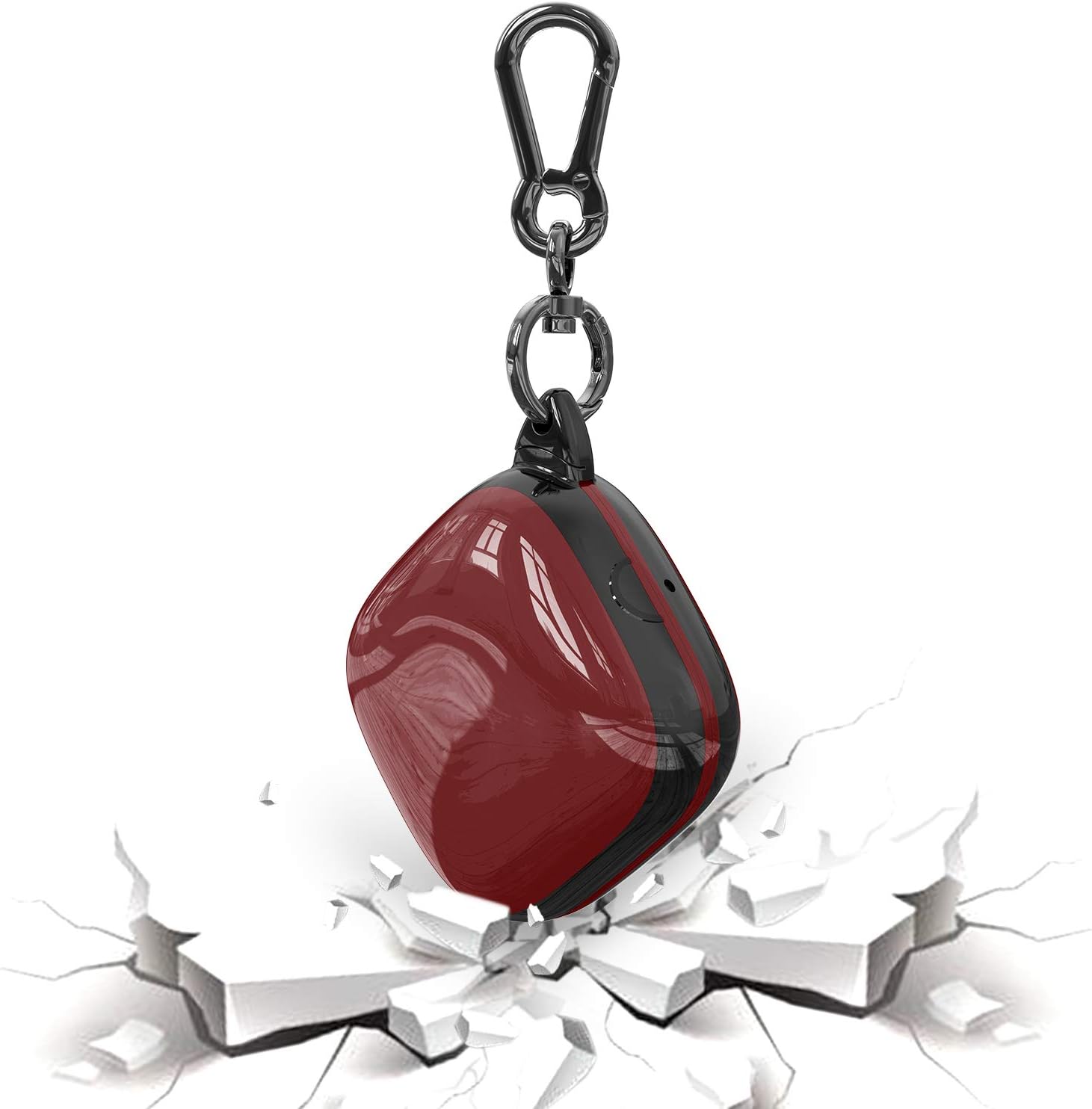 Cover Compatible with Powerbeats Pro Case,Full Protective Shockproof Anti-Slip Silicone Case for Beats Powerbeats Pro 2020 (Black Edge+Burgundy) - Image 3