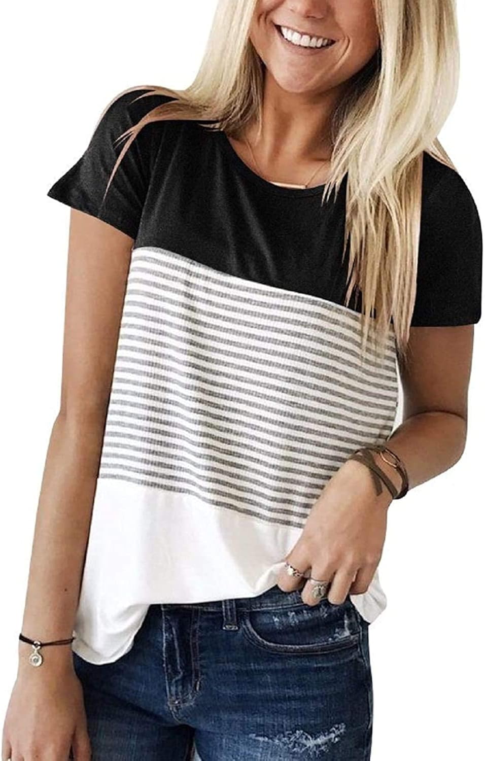 Color block tee womens Clearance