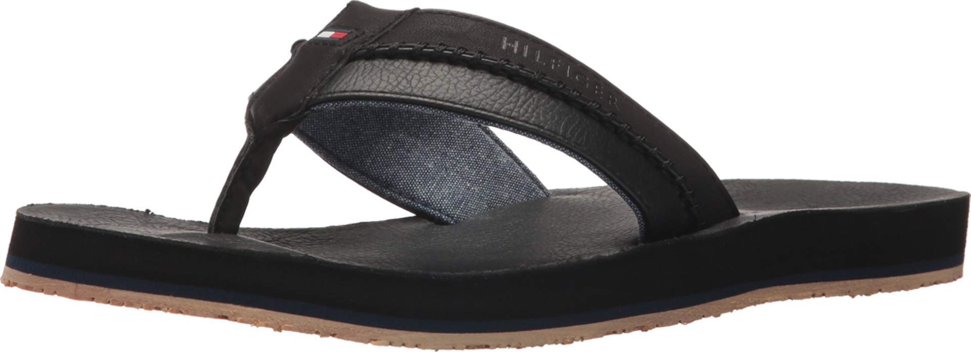 Tommy Hilfiger Men's Dilly Flat Sandal, Black, 11 Medium US