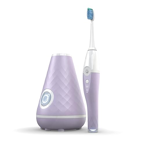 Miniatura 9 de Tao Clean Cepillo de dientes sónico desinfectante UV y estación de limpieza, cepillo de dientes eléctrico, ajuste de doble velocidad, Seaglass Green