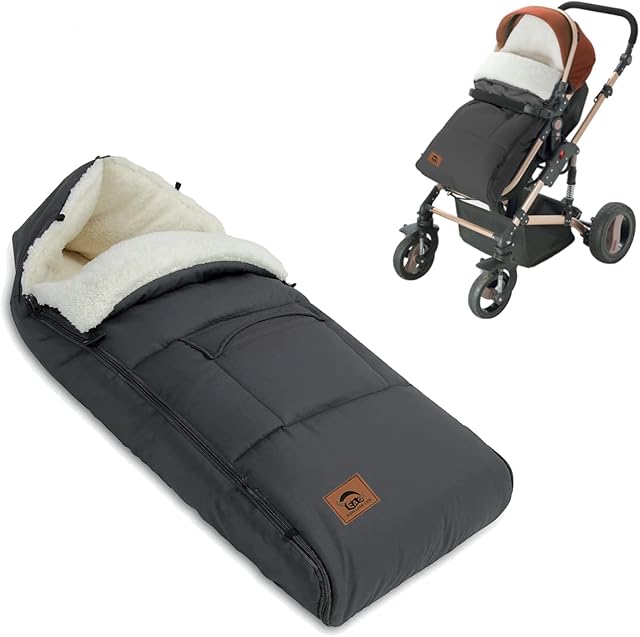 EAQ Cosytoes Footmuff Baby footmuff Fleece Lined Cosytoes Warm Washable Sleeping Bag Universal Pushchair Footmuff (Grey)