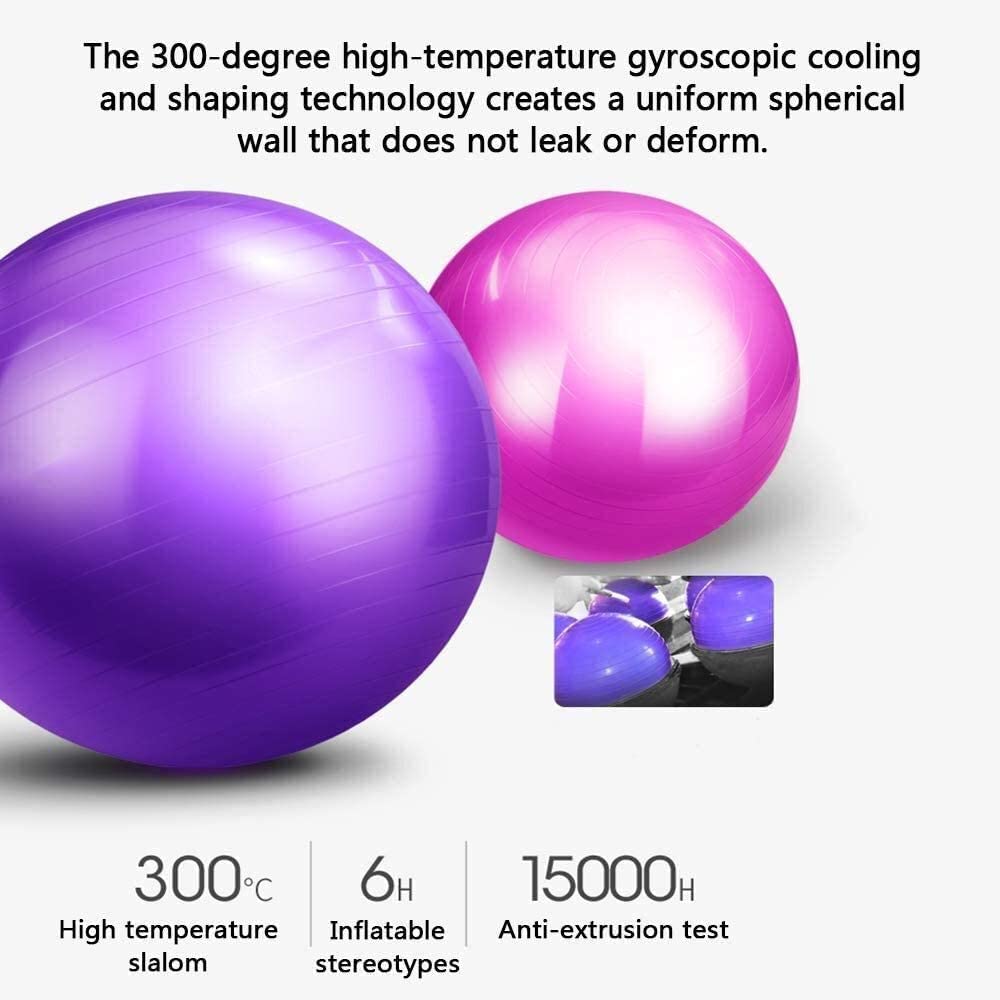 WDX- Pelota de Fitness, pelota de Yoga for Pilates, pelota de nacimiento, silla de oficina en casa, terapia física, ayuda al parto, pelota de entrenamiento de equilibrio peso suelto ( Color : Purple ,