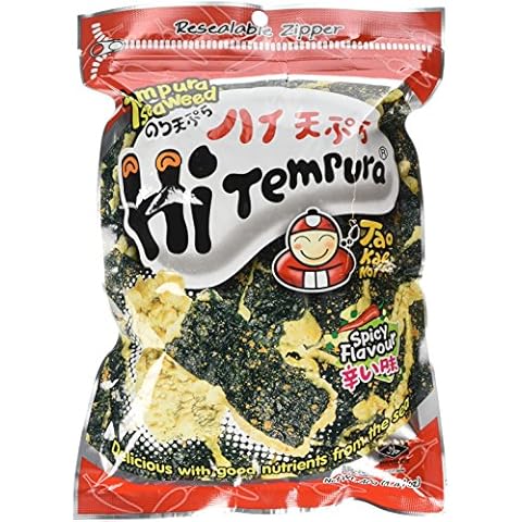Tao Kae Noi Hi Tempura Seaweed Spicy Snacks Packets, 6-Count Cover