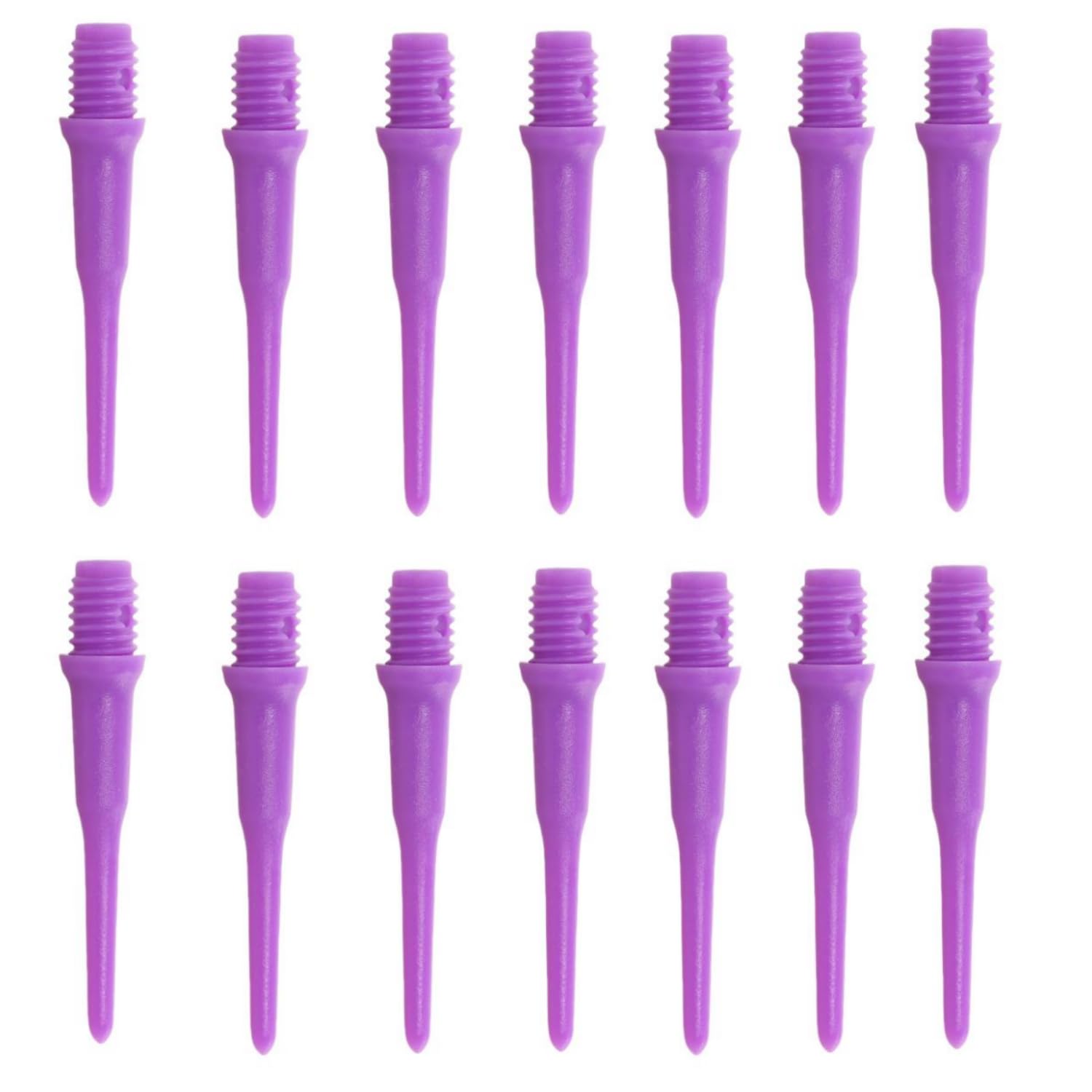 HRLORK 50 Packs Dart Points Plastic Soft Tip Darts Set Darts Attachment Spare Tips-Purple