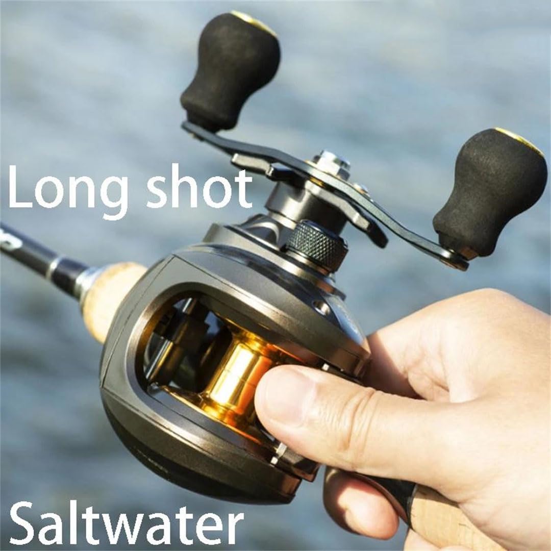 Fishing Reel AK2000 Baitcasting Reel 7.2:1 High Speed 8KG Max Drag gray9 Golden Saltwater Reel Fishing AK Left Hand : Sports & Outdoors