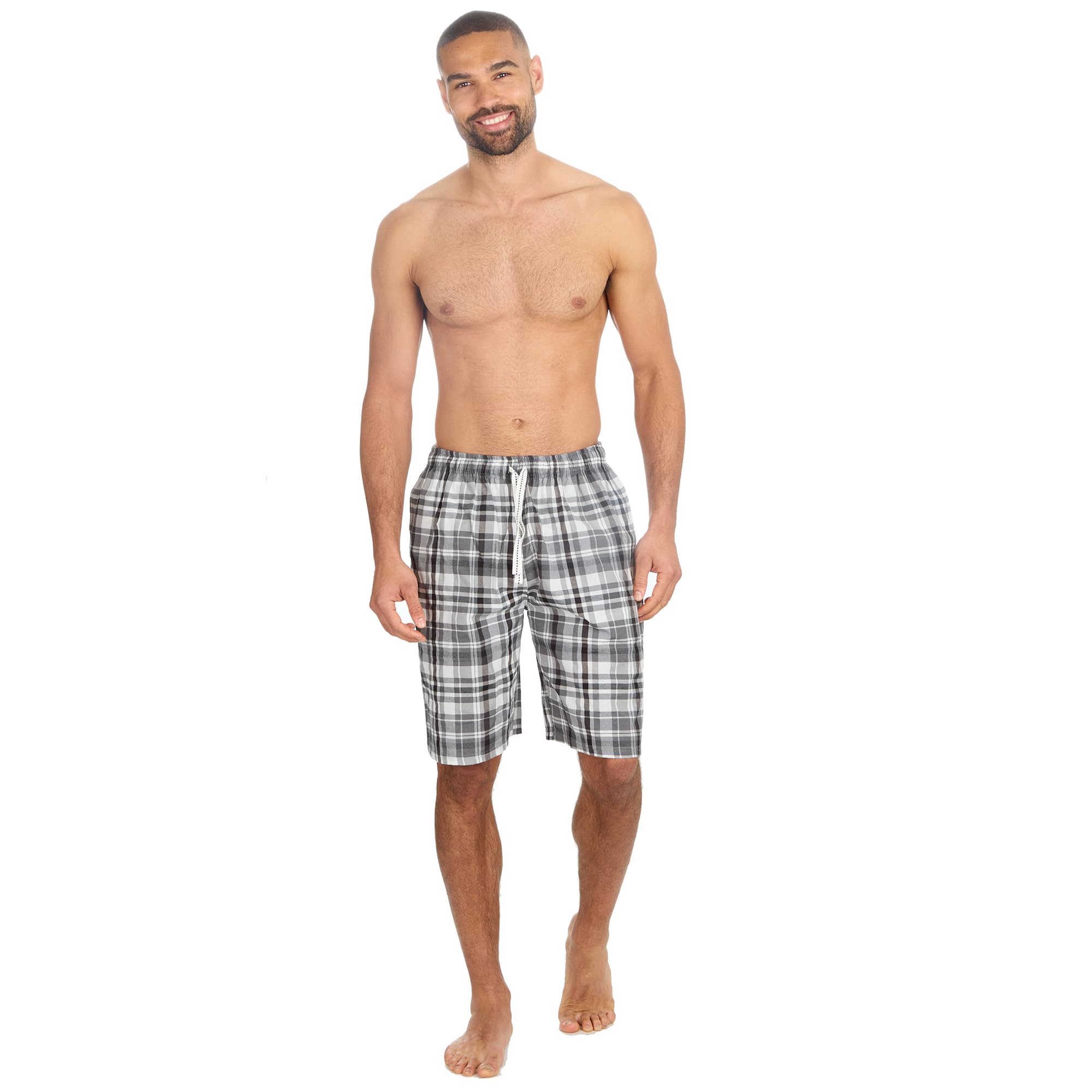 Undercover Mens Woven Check Lounge Shorts 31B1914 Grey XL