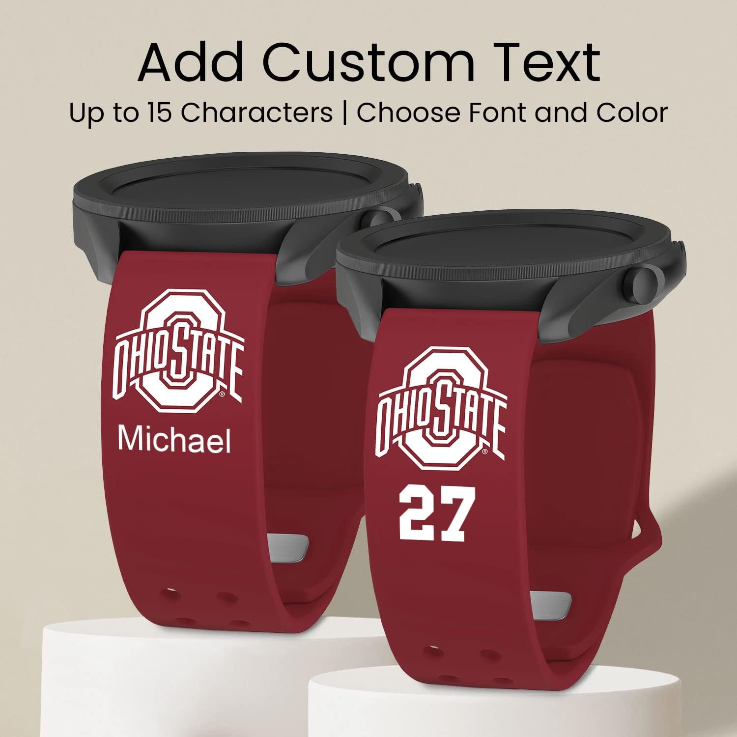 Affinity Bands Ohio State Buckeyes HD Watch Band Compatible with Samsung Galaxy Watch and more