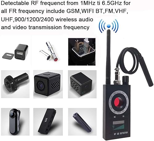 Miniatura 3 de Detector de RF antiespía  Detector de cámara  Detector de insectos inalámbrico  Detector de cámara oculta  Detector de dispositivos de escucha GSM