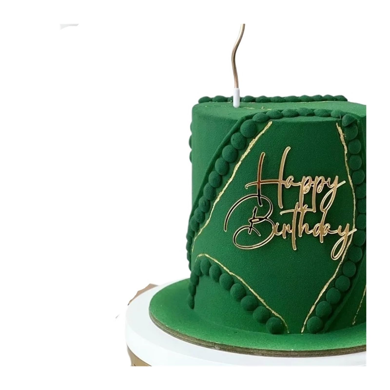 6 Adornos for Tartas De Feliz Cumpleaños Para DIY | For la decoración de la torta de la fiesta de cumpleaños Oro Plata(Color-09)