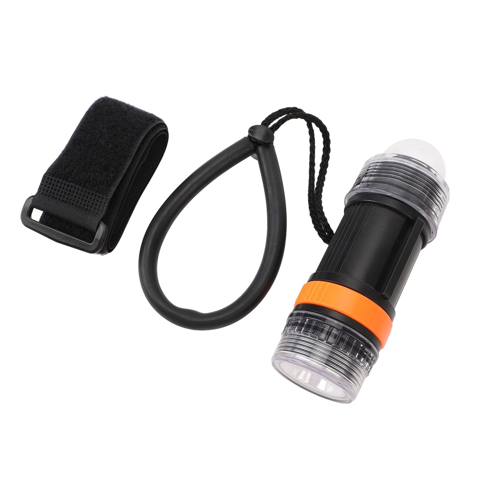 Luce LED ad alta luminosità, impermeabile, funzionamento a batteria, torcia per avventure subacquee, affidabile e portatile (BLACK)