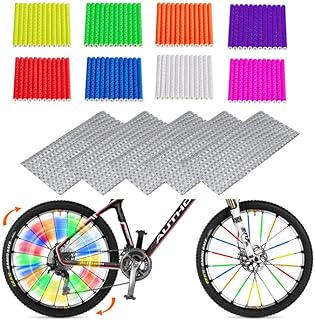 Yeria 136 Piezas Reflectores de Radios de Bicicleta, Pegatinas Bicicleta, Reflector de Radios Visibilidad de 360° para Adultos, niños