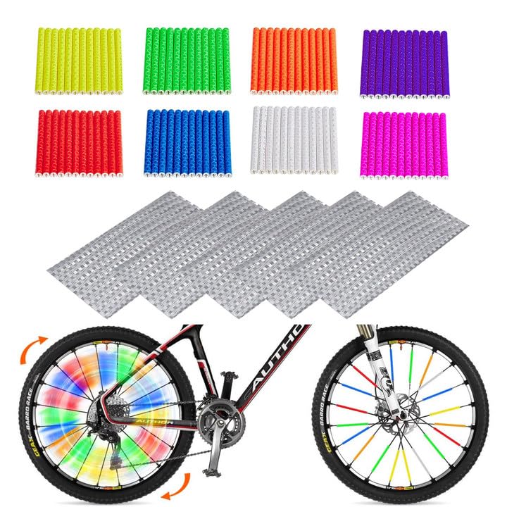 8 Riflettori Per Raggi Bicicletta: Cat Eye Colorati, Sicurezza Per Bici Bambini E Adulti, Mountain Bike, Facili Da Agganciare - 2