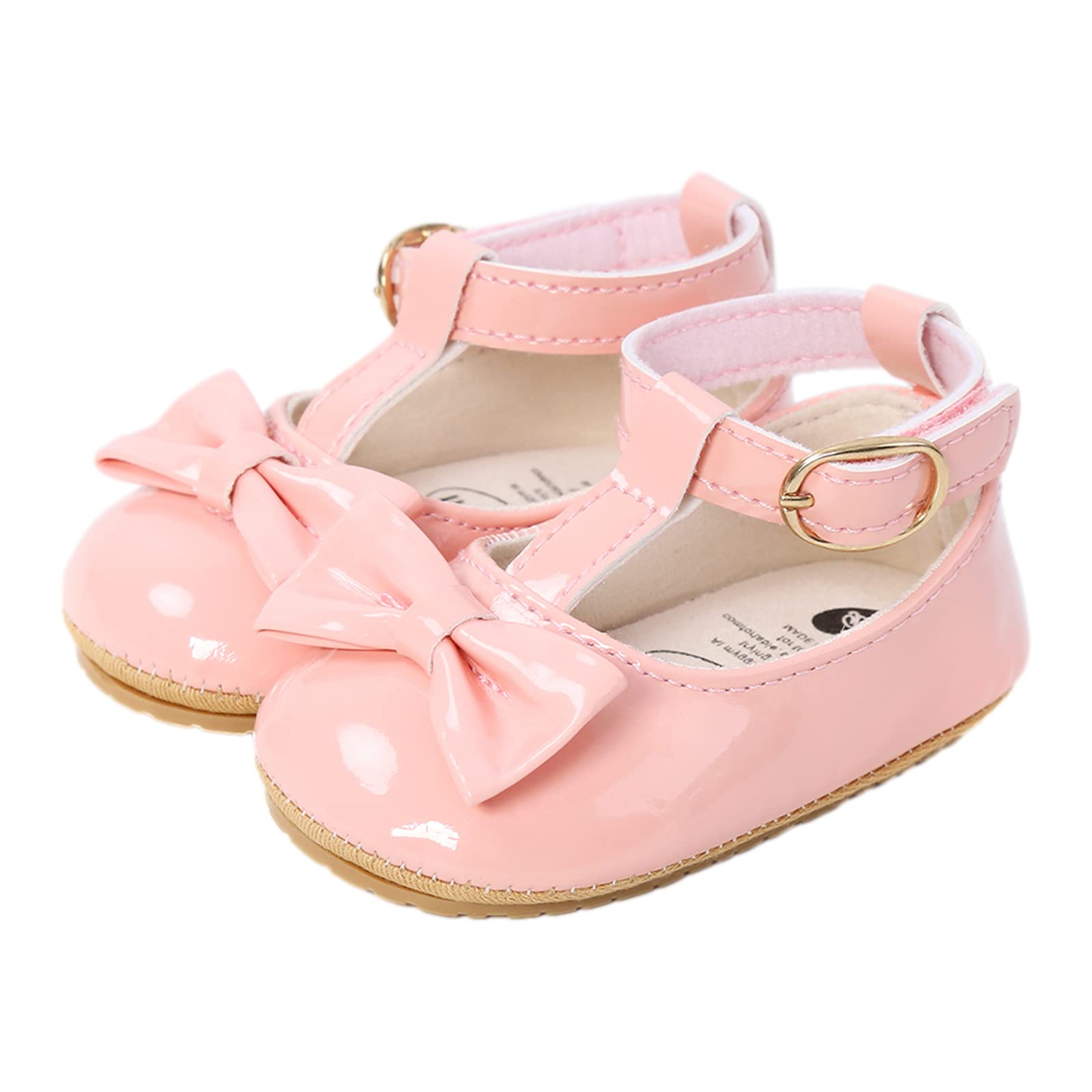 Baby Girls First Walking Shoes Mary Jane PU Leather Anti-Slip Princess Shoes Infant Baby Shoes — view 63