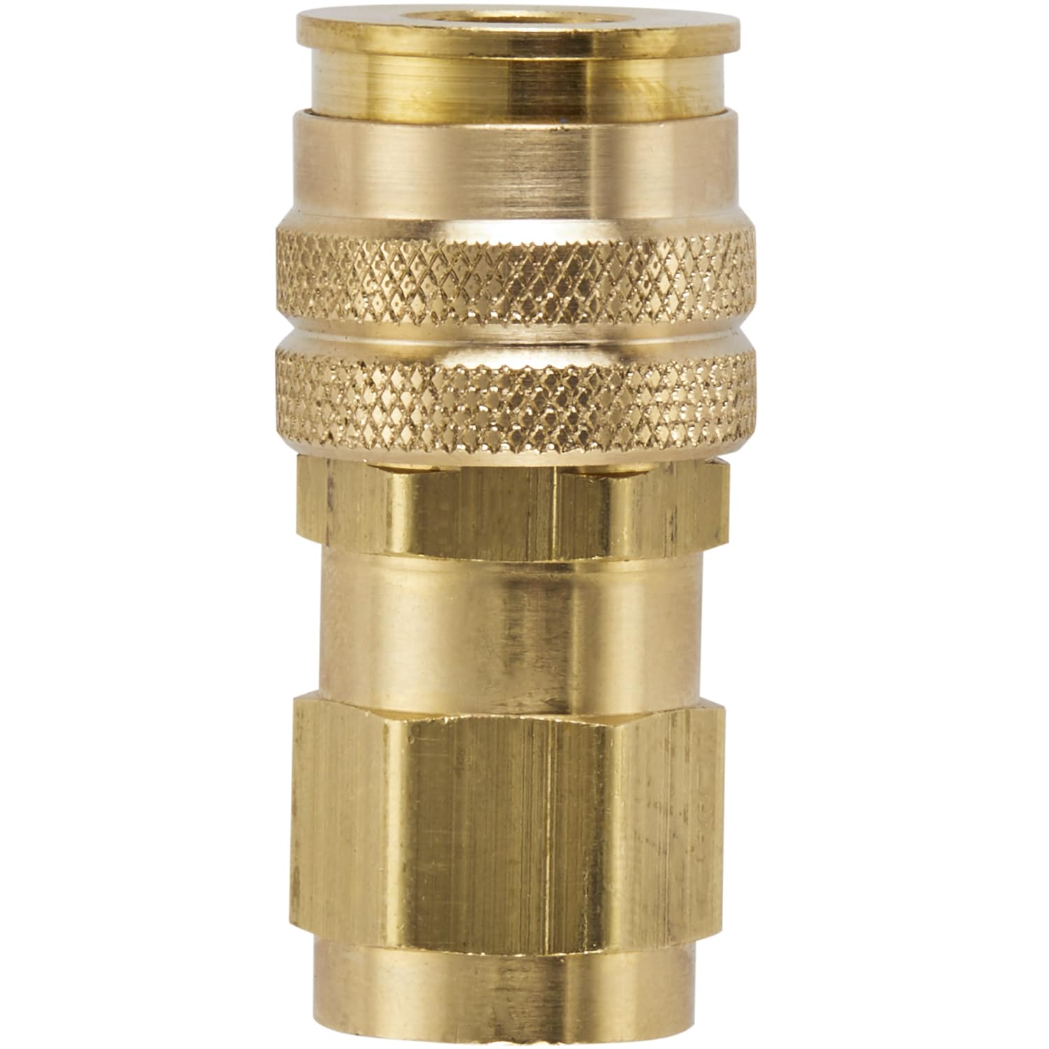 MILTON Industries INC. S745 Coupler, Brass (Gold), 1/4 inch - Image 2