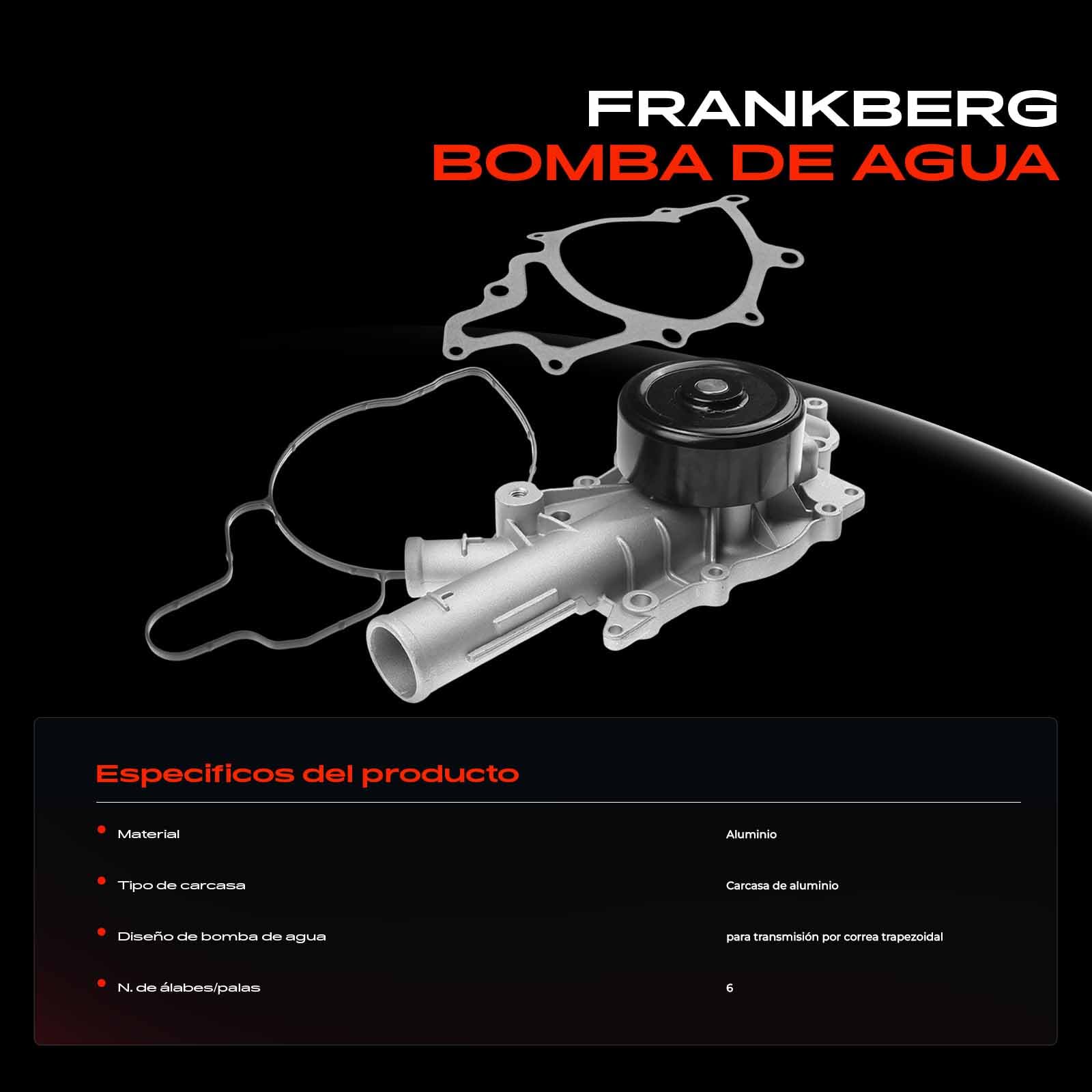 Frankberg Bomba de agua 6462000301 | Compatible con: Clase C Modelo T S203, Clase E Modelo T S211, Clase E W211, Chasis/plataforma plana Clase E VF211