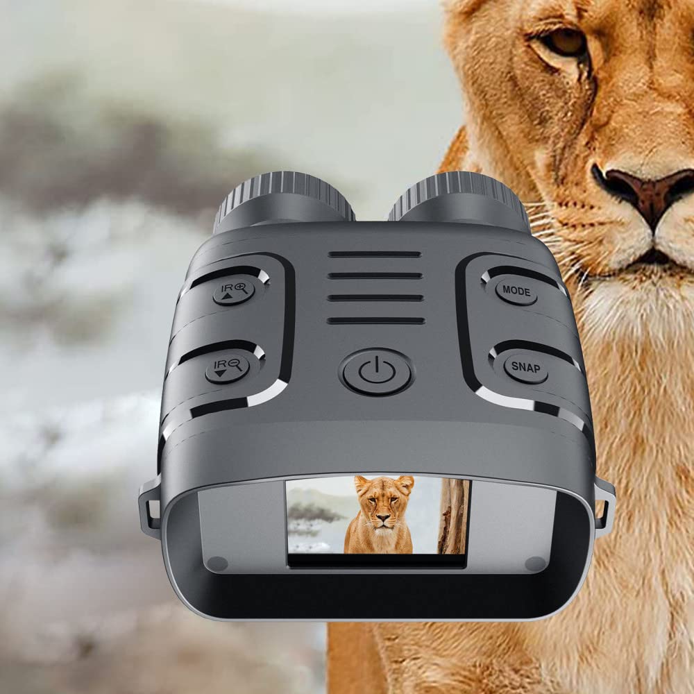 Night Vision Binoculars, Night Vision Goggles for Hunting, 5X Digital Zoom 1080P Infrarednight Vision Monocular for Viewing 984ft/300M in 100% Dark Black-image-47