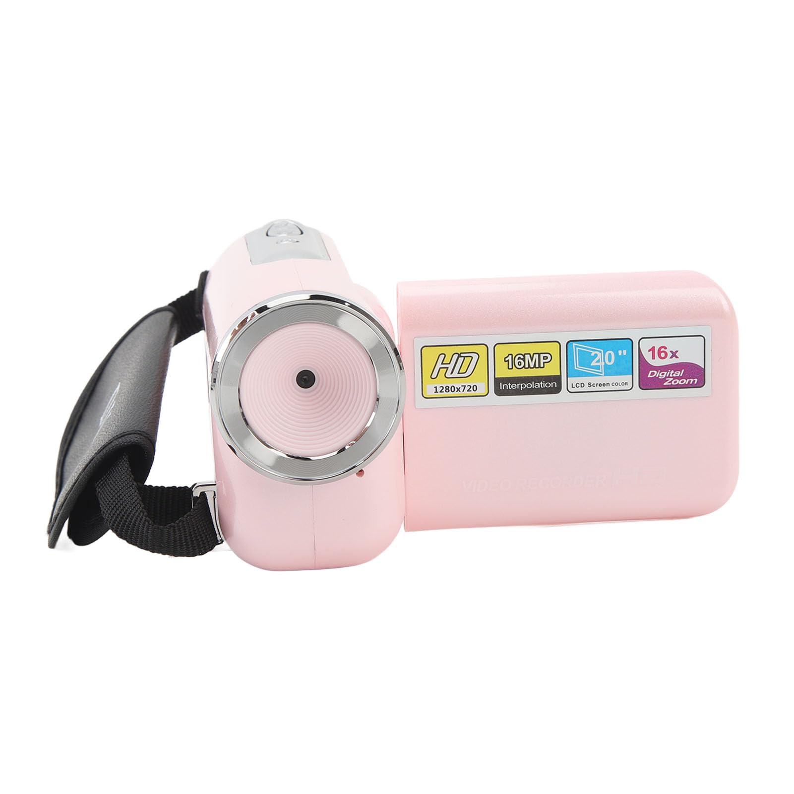 Elprico Videocamera HD 16MP Digitali per Vlogging, per Bambini, Schermo TFT 2 Pollici 18X Zoom