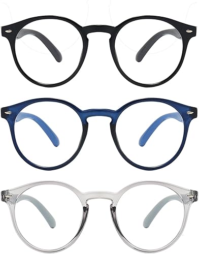 Miniatura 5 de Gafas de bloqueo de luz azul para niños, paquete de 3 lentes de lectura para computadora con bloqueo de luz azul para niños y niñas de 3 a 11 años