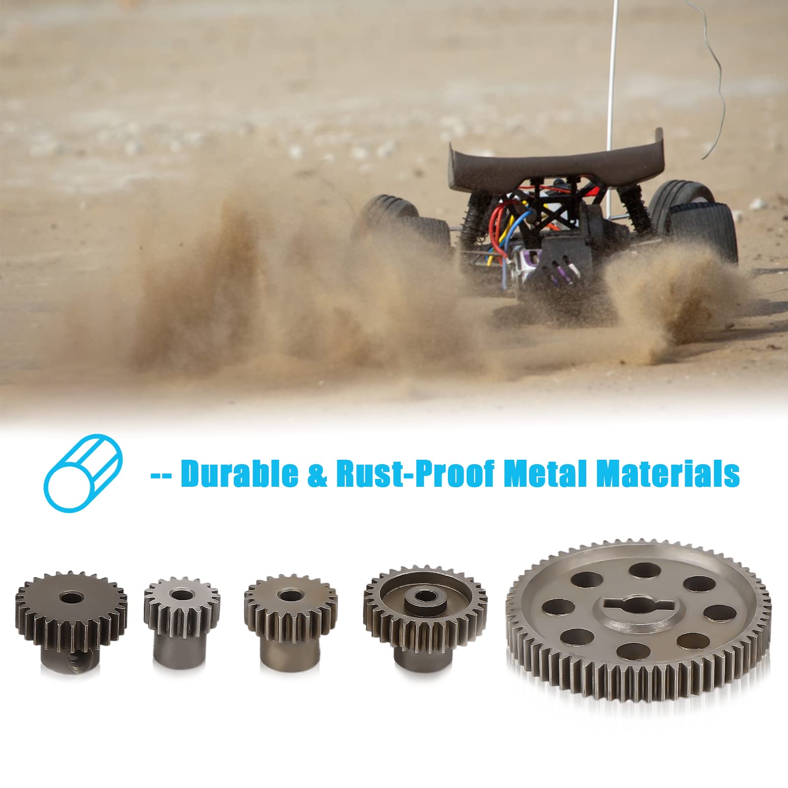 Rc 1/10 Engrenage Droit En Métal Principal De Différentiel De