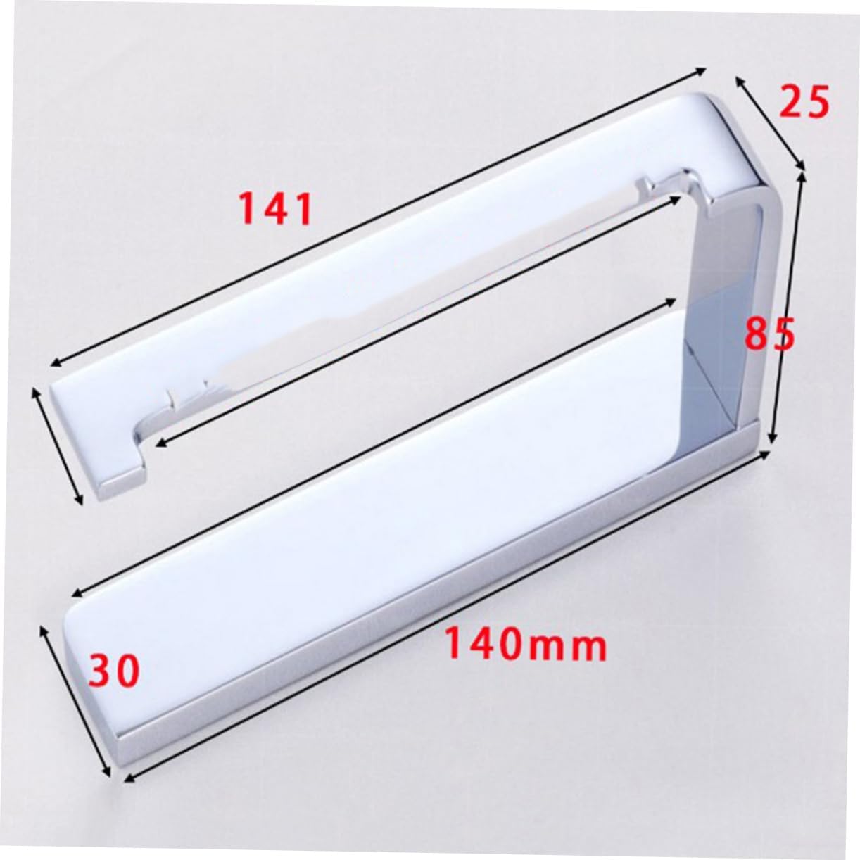 DOITOOL Wall-Mounted Bathroom Paper Holder Simple Style roll Holder Toilet Paper Metal Wall Mount Toilet Paper Holder Wall Mount Paper Holder Square Toilet Paper Holder Paper Towel Holder