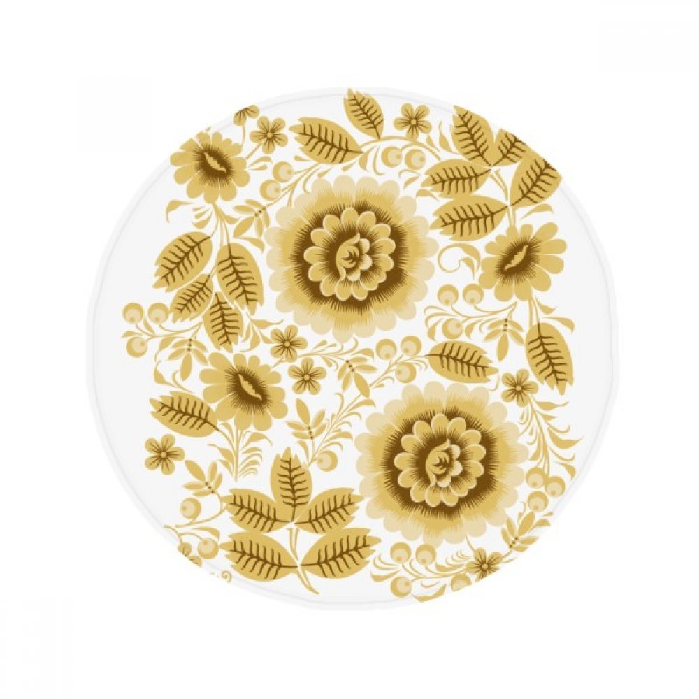 Tapis de sol rond floral jaune d'or 50cm, une idée cadeau déco pour la maison