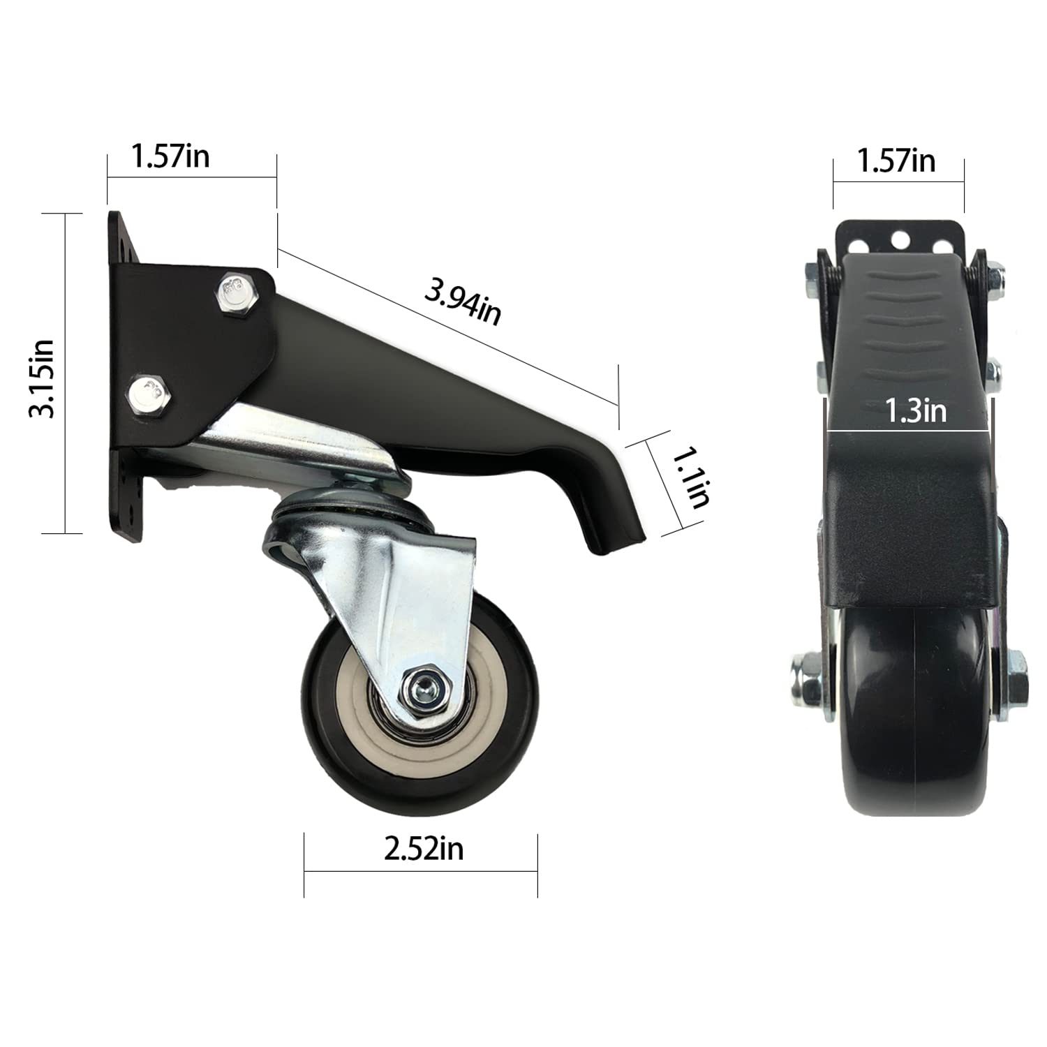 Buy ybaymy Workbench Casters Kit 300KG Capacity Heavy Duty Retractable