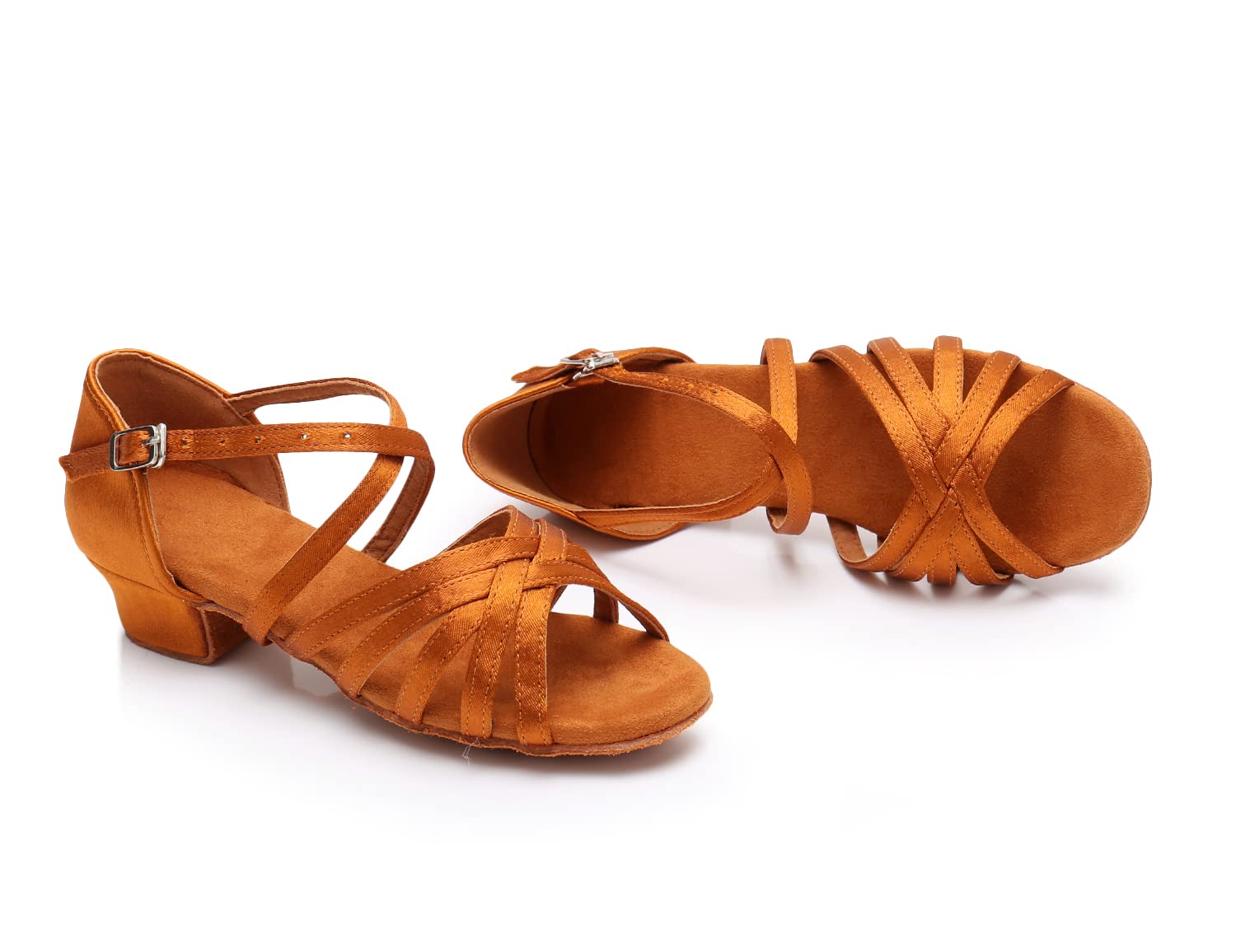 Rosefinch Professionelle Latein Tanzschuhe für Frauen Low Heels 3.5cm für Mädchen Latein Chacha Salsa Jazz Ballsaal Tanzschuh für Anfänger Übungsspiel