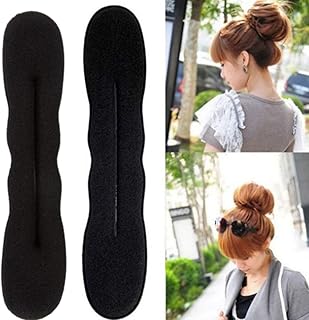 4 قطع صانع كعكة الشعر الشعر الأسود السحري كعكة الشعر مجموعة أدوات تصفيف الشعر للفتيات امرأة