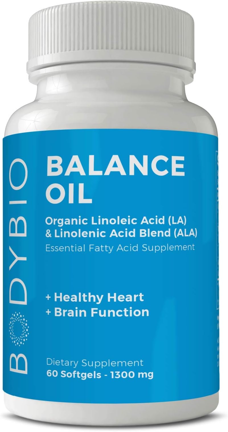 BodyBio Omega Oils 3 & 6 Essential Fatty Acids for Brain