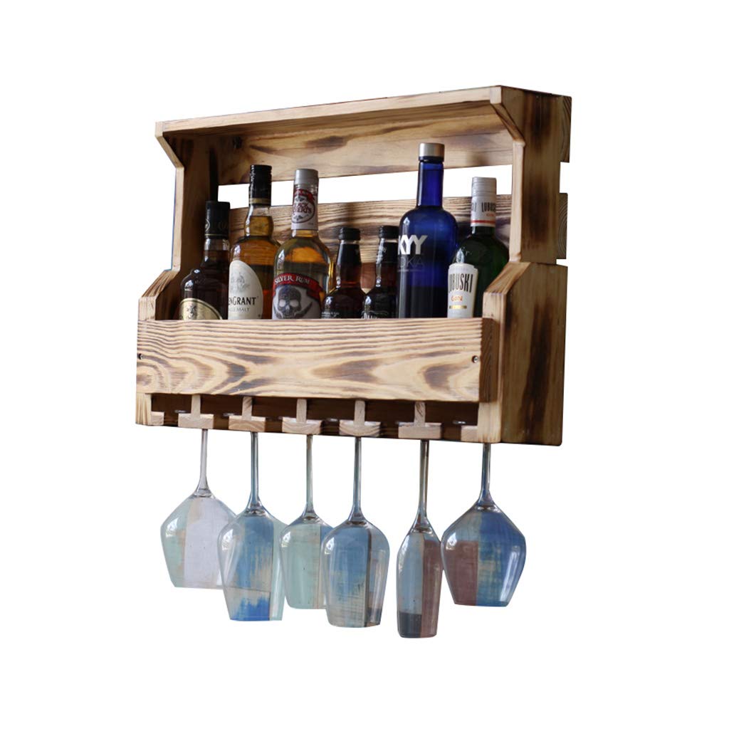 Porte-bouteilles rétro en bois pour une ambiance bar et restaurant à la maison