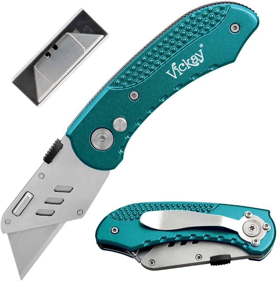 Vickay Box Cutter Knife Utility Knife with 5 SK5 Quick Change Blades