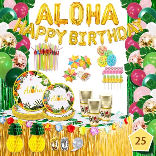 239 Pcs Luau Party Decorations, Hawaiian Party Decorations Kit Fo...