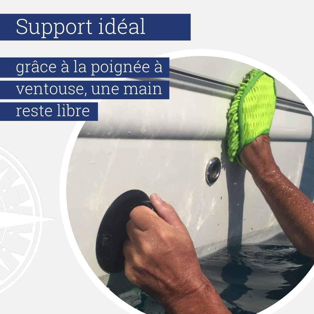 YachtGrabber – Ventouse innovante, Flottante et utilisable d'une Seule Main pour Tous Les travaux Autour du Bateau