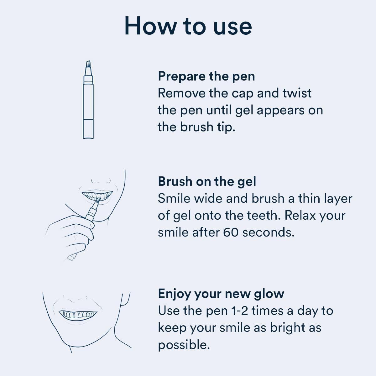 Auraglow Caneta Clareadora de Dentes Extra Forte, 9% Peróxido de Hidrogênio, 40+ Tratamentos Clareadores, Clareia os Dentes Rápido, Sem Sensibilidade, 4mL - Imagem 6