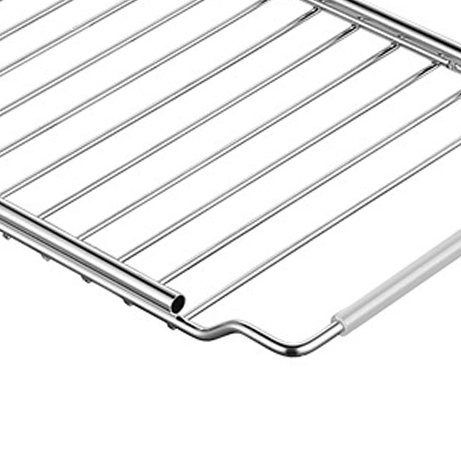 Tyenaza Support De Rangement D'évier Télescopique, Plateau De Vidange De Support D'organisateur D'évier De Cuisine Extensible en Acier Inoxydable pour Salle De Bain De Cuisine(L