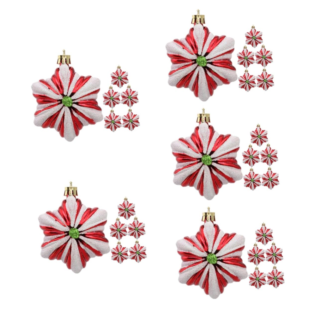 Cabilock Adornos Colgantes Navideños para Árbol De Navidad Bolas Decorativas con Diseño Temático Ornamentación Ligera Y Duradera para Festivo 6 Piezas X 5