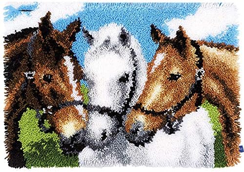 VERVACO Knüpfteppich Set PUSTEBLUME - DIY Bastelset Für Anfänger 43x54 Cm